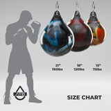Aqua Training 190 lb. Punching Bag, 21" Water Filled Teardrop Shape for Boxers of All Skill Levels, Vinyl Construction, Ceiling Mount or Stand Compatible, UV Resistant, Black Eye – 2020136387