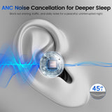 Houlyn ANC Sleep Earbuds for Side Sleepers, Mini Invisible Noise Cancelling Wireless Earbuds with Double-Layer Silicone Tips, Sleep Mode Headphones for Sleeping, Snoring, Travel（Black）
