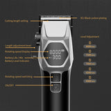 ANGFAN Professional Cordless Hair Clippers for Men - 8000RPM 5-Speed Motor with 440C Black Oxide Blades, Barber Clippers Kit with Charging Dock & 8 Guards,Salon Grade Hair Cutting Set for Barbers
