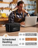 FERVINOW Cordless Electric Lunch Box for Adults – Battery-Powered Heated Lunch Box with 1.2L Stainless Steel Container, Timer Function, and Leak-Proof Food Warmer for Work, Travel & Office