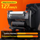 300DPI Thermal Label Printer for Garments, Desktop Foil & Ribbon Printer for Flower Wrapping, Thermal Printing, Ideal for Crafts & Retail