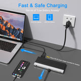 USB C Docking Station with 130W Power Adapter, Triple Display USB Type C to Dual HDMI Dock, 2 HDMI, DisplayPort