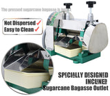IntXanth Manual Sugar Cane Juicer, 3 Rollers, Max 80% Juice Rate, 2 Peelers & Wooden Handle Hand Crank