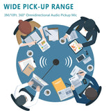 Conference Microphone for Computer, 360° Omnidirectional Condenser Mic with Mute Key, Great for Video Conference Bonke