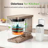 Growell Electric Composter for Kitchen, 3.2L Smart Odorless Compost Bin, Low Noise & Odorless, Indoor Countertop Food Waste Composter with LED Display, One-Touch Operation, Auto-Cleaning, EC04