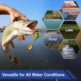 Gorvellin 5PCS Spinner Baits Fishing Lures Kit, Metal VIB Vibration Baits with Treble Hooks, Bass Trout Fishing Lure Kit with Rotating Blade, Hard Bait for Freshwater Saltwater Fishing