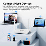 Router Dual Band Wireless Internet Router, Speed Up to 1.2 Gbps, 4 x 1000 Mbps Gigabit Ethernet Ports