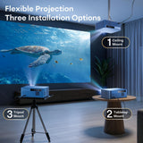Boldever 3000 ANSI Google TV Smart 4K Projector with 20W Speakers Blue