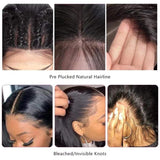 Aaliweya Closure Wigs Human Hair 5x5 HD Lace Closure Wig for Women Glueless Body Wave Lace Front Wig 180% Density Pre Plucked Super Soft Full and Thick Black Color 36inch