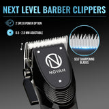 Novah Professional Hair Clippers for Men, Professional Barber Clippers and Trimmer Set, Mens Cordless Clipper, Fade Haircut Kit, Electric Hair Cut Machines