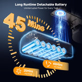 Honki Cordless Vacuum Cleaner for Home, Powerful Stick Vacuum with Rechargeable Battery, Green Light Anti-Tangle Brush, 6-in-1 Lightweight Handheld Vacuum for Pet Hair, Hard Floor, Carpet, Blue