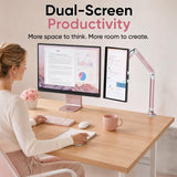 Urmust Portable Monitor Stand up to 18.5", iPad Stand for Desk, Pink