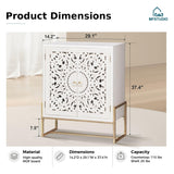 MFSTUDIO Accent Storage Cabinet, Hollow Carved Buffet Cabinet