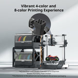 Anycubic Kobra 3 V2 Combo 3D PrinSmart Multicolor Printing Up to 600mm/s Print Speed,ter, Smart Multicolor Printing Up to 600mm/s Print Speed, Active Filament Drying Enhanced Auto-Leveling for Higher Success Rates, 10.0'' x 10.0'' x 10.2''