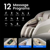 Titan by Osaki l 4D Endor l Advanced 4D Massage Mechanism l Full Body Air Bag Massage Chair l Shiatsu Recliner l Smart Body Scanning l 3 Stage Zero Gravity Reclining l Bluetooth Speakers (Brown)