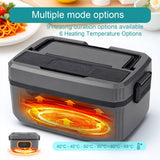 Rechargeable Adult Wireless Heated Lunch Box, 21000mAh Battery-Powered,Automatic Temperature Control Insulated Container,1.2L Leak-Proof Stainless Steel Container Ideal for Office/Truck/Outdoor Use