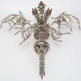OBIOCKIDAY 3D Metal Puzzle, 3D Metal Model Kits Steampunk Mechanical Model 3D Jigsaw Puzzle, 2900+ Pieces 3D Laser Puzzle DIY Assembly Metal Model for Birthday Gift - Dragon