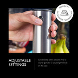 Cole & Mason Battersea Electronic Salt & Pepper Mill Gift Set - One-Button Electric Spice Grinder with Large Grinding Chamber - Adjustable Grind Knob - Electric Kitchen Tool - Stainless Steel