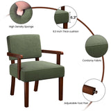 FAGAGA Corduroy Accent Chair, Armchair with Solid Wood Frame and Legs