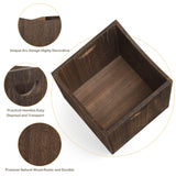 Large Wood Trash Can 9.5 Gallon Waste Basket Bin with Handles for Office