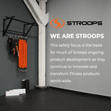 Stroops Son of The Beast Elastic Battle Ropes | Dual Safety Sleeved Resistance Bands Rope for Strength Training, Agility Work, and Full Body Workout | 77lbs, Pair - Black