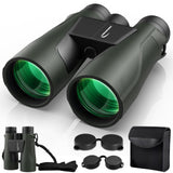 15x56 Binoculars for Adults High Powered - Aurosports HD Large View Binoculars with Clear Low Light Vision - Lightweight Easy Focus Binoculars Bird Watching Hunting Hiking Cruise Travel - Green Aurosports