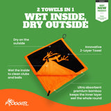 Frogger Amphibian 2-in-1 Golf Towel with Wet and Dry Technology, Blue/Black