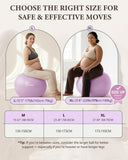 Trideer Pregnancy Birthing Ball, 1.7mm Extra Thick Yoga Ball for Maternity, Labor, Physio, Recovery, Exercise Guide & Daily Comfort Tips for All Trimesters, 1000LB Anti-Burst Non-Slip Stability Ball