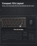 Aula Hero 75 Wireless Gaming Keyboard 75%, Hall Effect Magnetic Switches