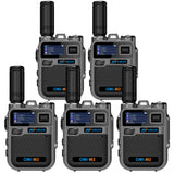 OMIZN M2 Long Range Walkie Talkie,Portable 2 Way Radio with Flashlight,Encrypted with AES256,Lightweight Walky Talky with Type C Charging,for Construction Site Hotel Security,5 Pack