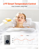 VEVOR Tankless Water Heater Propane, 4.3Gal Instant Water Heater, 100000 BTU, Silver Gray, Smart Temperature Control, Multiple Security Protections, Indoor Use for Whole House