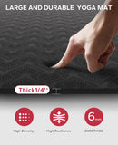 Extra Large Yoga Mat - 72"x42"x6mm (1/4 inch), Non-Slip, Durable, Eco-Friendly, Thick Wide Exercise Mat for Home Workouts, Yoga, Pilates, Stretching, Meditation (Barefoot Exercise)