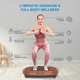 EILISON FitMaxx 3D XL Vibration Plate Exercise Machine - Whole Body Workout Vibration Platform w/Loop Bands - Lymphatic Drainage Machine for Weight Loss, Shaping, Recovery (Fitmaxx Brown, 818)