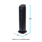 Comfort Zone 30-Inch Oscillating Tower Space Heater with Remote Control – 1500W High Velocity Ceramic Heater for Large Rooms, Digital Thermostat, 12H Timer & ECO Mode, Tip-Over & Overheat Protection