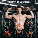 Upgraded Adjustable Dumbbells Set 52.5 lbs, 15 Weights Dumbbell Set, Quick Adjustable Dumbbells For Men Women Home Gym with Anti-Slip Handle, Safe and No Falling