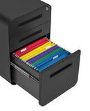 3 Drawer File Cabinet with Lock - Under Office Desk Metal Filing Cabinet, Legal/Letter File Folders
