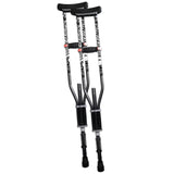 York Nordic - Spring Cushion Crutches Perfect for Sports Injuries and Travel - Heights 4'7" to 6'6" - Adjust Down to 22" for Travel
