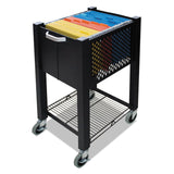 Vertiflex instacart Sidekick deskside File cart, Metal, 1 Shelf, 1 bin, 14.25" x 16.25" x 27.75", Black