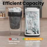 Bathroom Trash Can with Lid and Wheels, 10L/2.6 Gal Small Slim Garbage Can