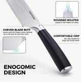 MATRLVIBE Nakiri Knife - 7” Razor Sharp Vegetable Cleaver, High Carbon Steel Kitchen Knife,Multipurpose Japanese Chef Knife for Meat Chopping with Premium Pakkawood Handle, Gift box and Sheath