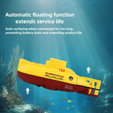 Tsiodot Mini RC Submarine Waterproof Remote Control Boat Underwater Diving Fish Tank Toy for Kids Birthday Gift（Yellow）
