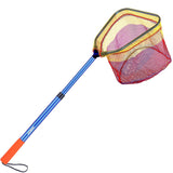 Kids Fishing Net, Telescoping Bait Net, Minnow Net, Butterfly Net - 11.4" Net Depth, Handle Extends to 30" for Easy Catch and Release (Blue-1pack)