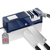 Electric knife sharpener, Professional Diamond Sharpening System with Replaceable Sharpening Abrasives, Fast Sharpening to Restore & Polish Chef Knives (HA1)