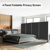 4 Panel Room Divider 6ft Tall Freestanding Privacy Screen 136'' W Portable Office