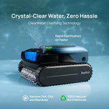(2026 Upgrade) Beatbot A100 Pro Pool Robot Vacuum, 5-in-1 Cleaning with Smart Surface Parking, Clarifies & Skims Water, Ideal for Inground Pools up to 3,299 Sq.ft - Ice Blue