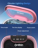onlikin 35W Ultrasonic Jewelry Cleaner, 45KHz Retainer Cleaner for Jewelry, 5 Timer & 3 Power Modes, Eyeglasses, Rings, Watch Strap, Dentures - 20oz, 304 Stainless Steel Tank, Quiet <38dB (Pink)