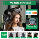 1400W Professional Standing Hair Dryer, 5 Heating Heads Vertical Hair Dryer with Wheels, Hair Hood Dryer with 5 Modes & LCD Display Adjustable Height 49.21-63.39 in, for Home Salons,110V 60HZ