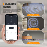 XIEBro Robot Vacuum and Mop Combo, 2 in 1 Robotic Vacuums Cleaner with 6500Pa Max Suction, App/Wi-Fi/Voice, Robot Vacuum with Schedule, Self-Charging, Slim, for Pet Hair, Hard Floor, Carpet