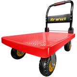 Hand Cart Dolly, Push Cart with 360 Swivel 5'' Wheels, 1200LBS Capacity, Dolly Cart with Wheels