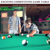6ft Billiard Table, Portable Pool Table Set with Automatic Ball Return, Heavy-Duty Game Table with Leg Levelers, Cues, Balls, Triangle, Chalks and Brush for Adults Kids Home Game Room